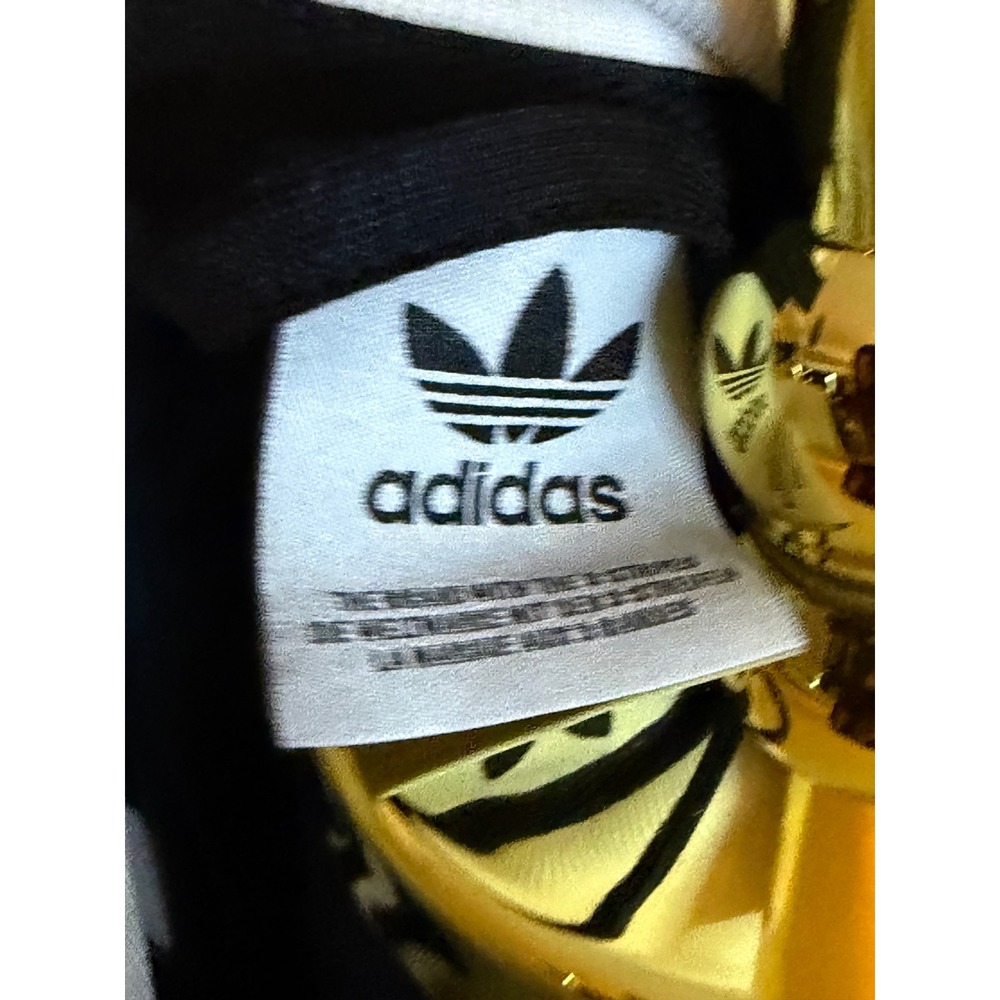 Adidas Originals Track Jacket Womens L-XL Black White Trefoil Full Zip Stripes - Picture 3 of 4